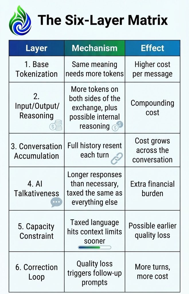 The Six Layers of the language Tax